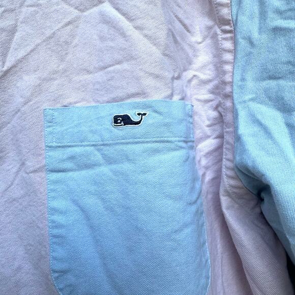 Vineyard Vines Slim Fit Tucker Shirt L – Patchwork Colorblock Button-Up - Picture 4 of 5